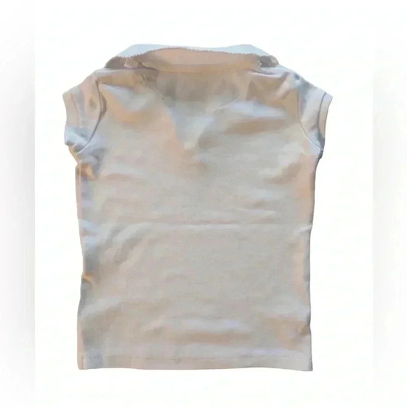 Nautica White Polo Girls Short Sleeves Special Occasion Play T-Shirt SZ 4T - Picture 2 of 4